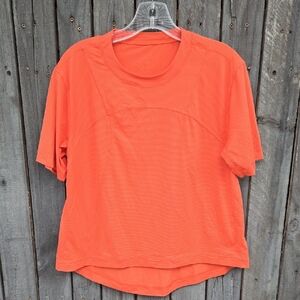 lululemon athletica Orange Short Sleeve Tee